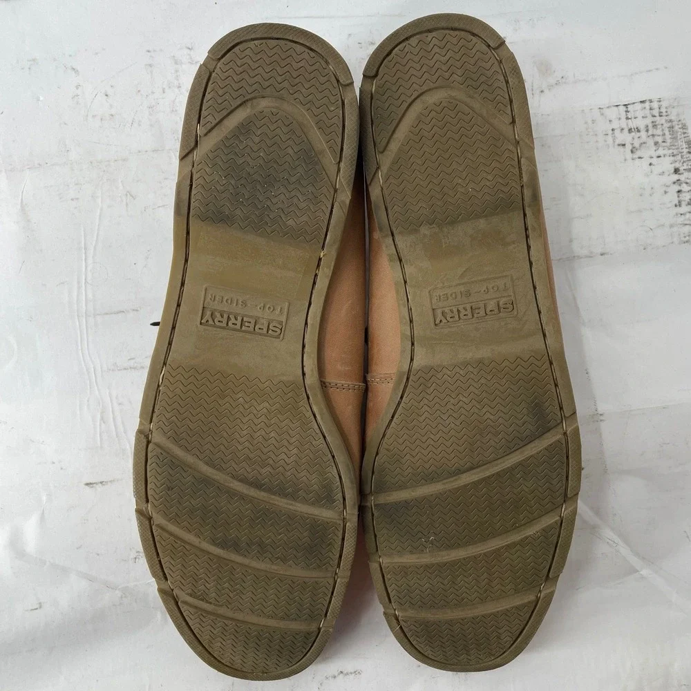 Sperry Boat Shoes Top-Sider 10.5 Tan Good